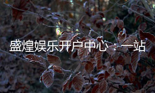 盛煌娱乐开户中心：一站式注册指南与独家优惠解析