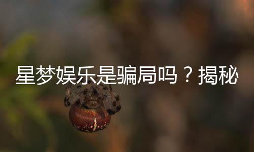 星梦娱乐是骗局吗？揭秘平台真相与玩家真实体验