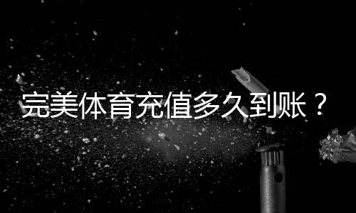 完美体育充值多久到账?到账时间、延迟原因与未到账处理全攻略