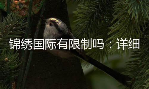 锦绣国际有限制吗：详细了解投注规则及要求