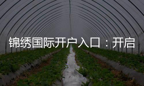 锦绣国际开户入口：开启财富之门的最佳选择