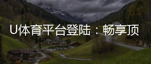 U体育平台登陆：畅享顶级赛事投注与极速游戏体验