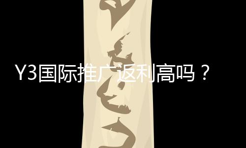 Y3国际推广返利高吗?最新返利比例、领取条件与风险解析